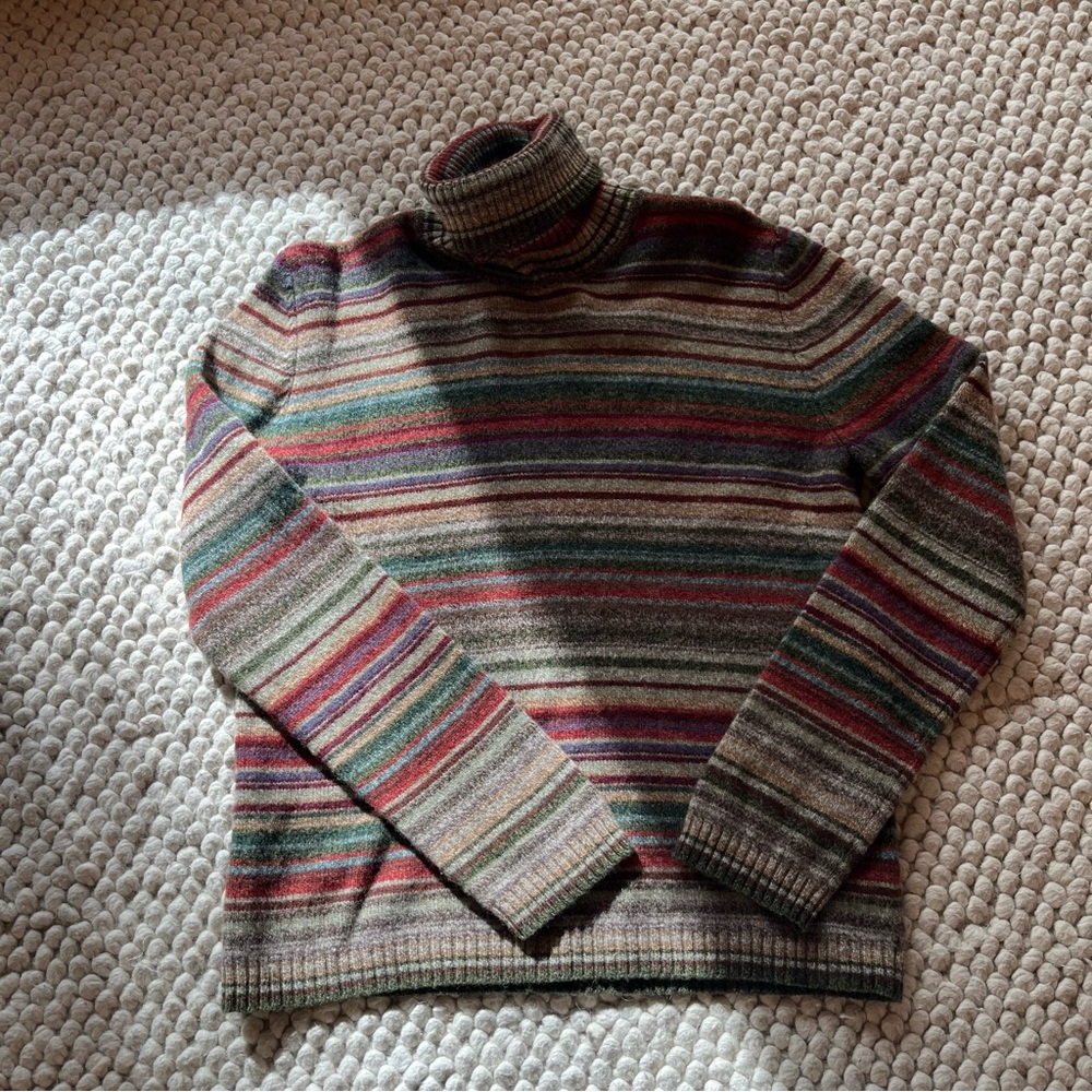 Vintage Ralph Ralph Lauren Multicolor Striped Turtleneck Sweater